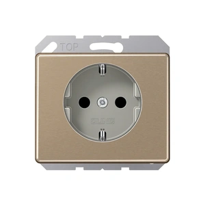Изображение Розетка с заземлением 16А 250В SL 500 золотая бронза SL520GB Jung