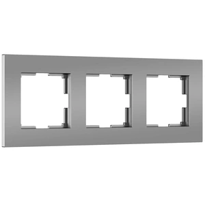 Изображение W0032965/ Рамка на 3 поста Slab (серебро матовый) W0032965