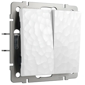 Изображение Выключатель двухклавишный проходной (белый) W1222001