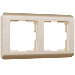 Изображение Рамка на 2 поста (шампань) W0022111