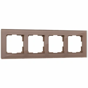 Изображение Рамка на 4 поста (латте, стекло) W0041142