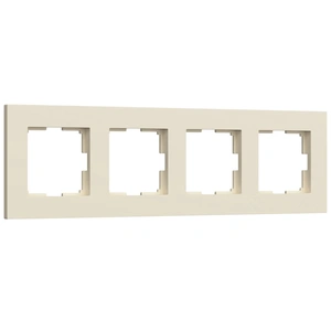 Изображение Рамка на 4 поста Slab (айвори матовый) W0042962