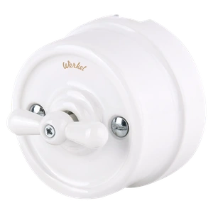 Изображение Выключатель на 4 положения двухклавишный (белый) Ретро W5620001