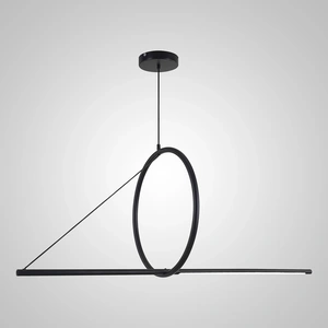 Изображение Подвесной Светильник Suspension Cercle Et Trait – Graphite Satine L120 By Imperiumloft