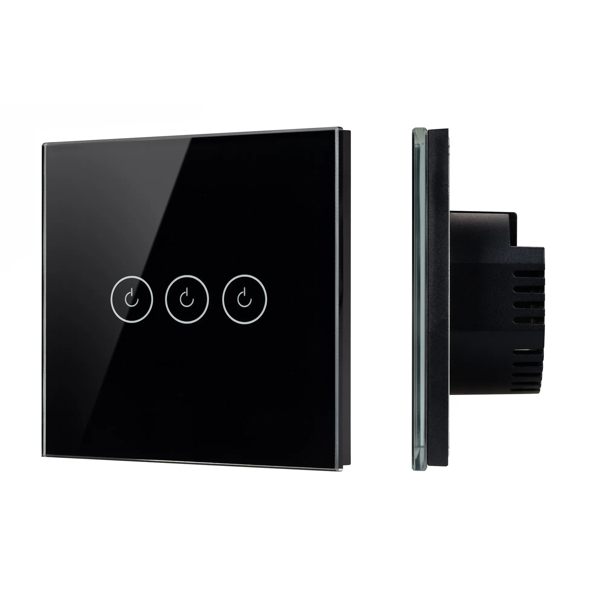 Выключатель сенсорный SWT-OMALI-S03-ZB-BK (250V, 10A, Zigbee) (Arlight, Стекло) - Изображение