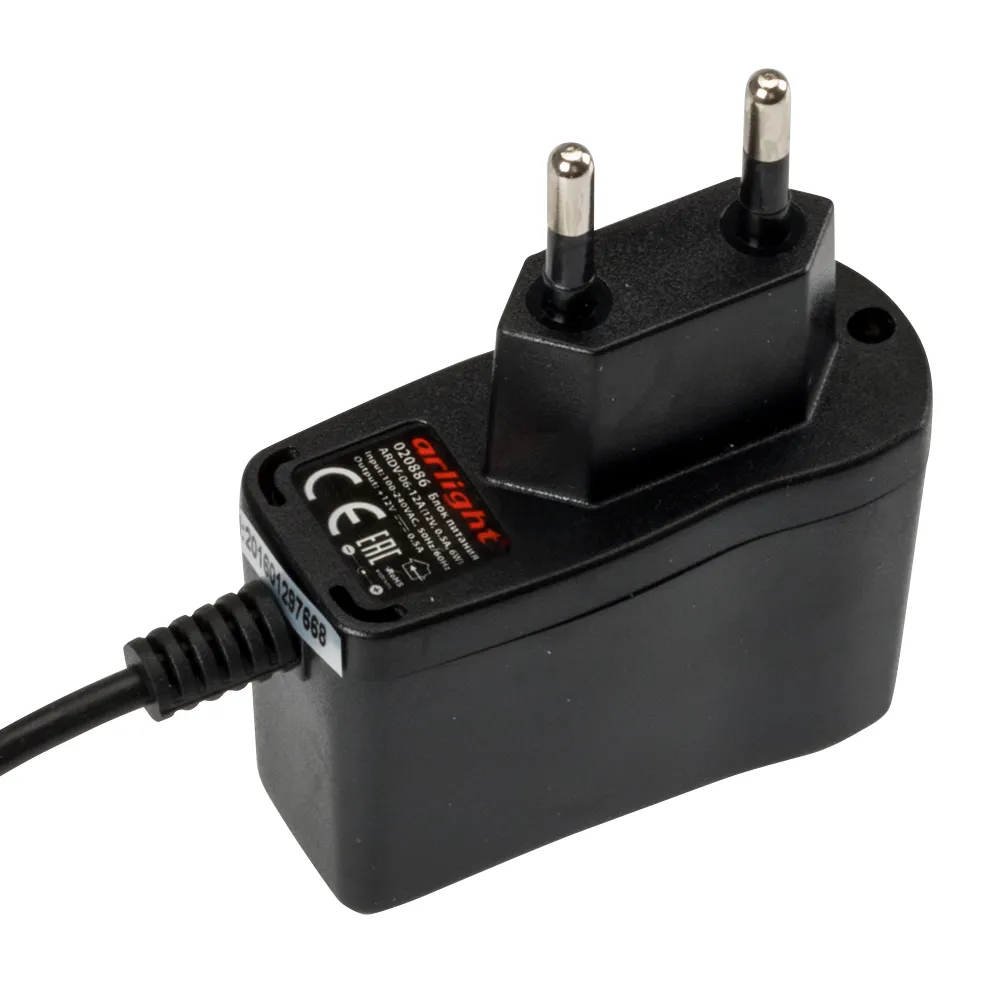Блок питания ARDV-06-12A (12V, 0,5A, 6W) (Arlight, Адаптер, 2 года) - Изображение