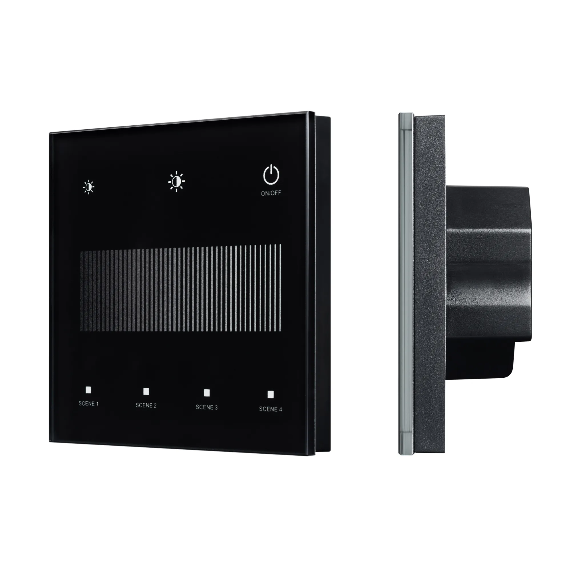 INTELLIGENT ARLIGHT Сенсорная панель SMART-DALI-301-11-1G-4SC-DIM-IN Black (BUS/24V, Touch, 2.4G) (IARL, IP20 Пластик, 5 лет) - Изображение