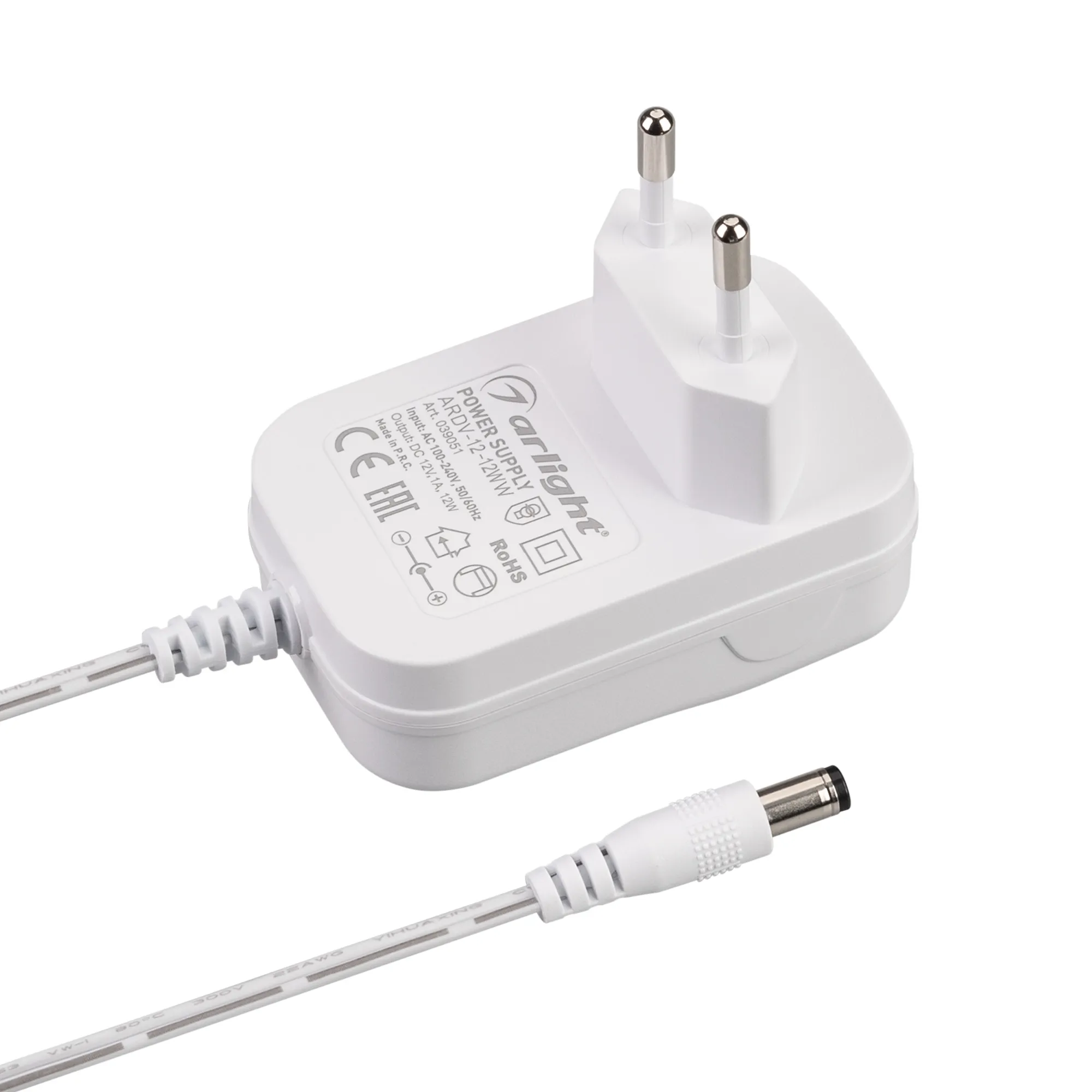 Блок питания ARDV-12-12WW (12V, 1A, 12W) (Arlight, Адаптер, 3 года) - Изображение