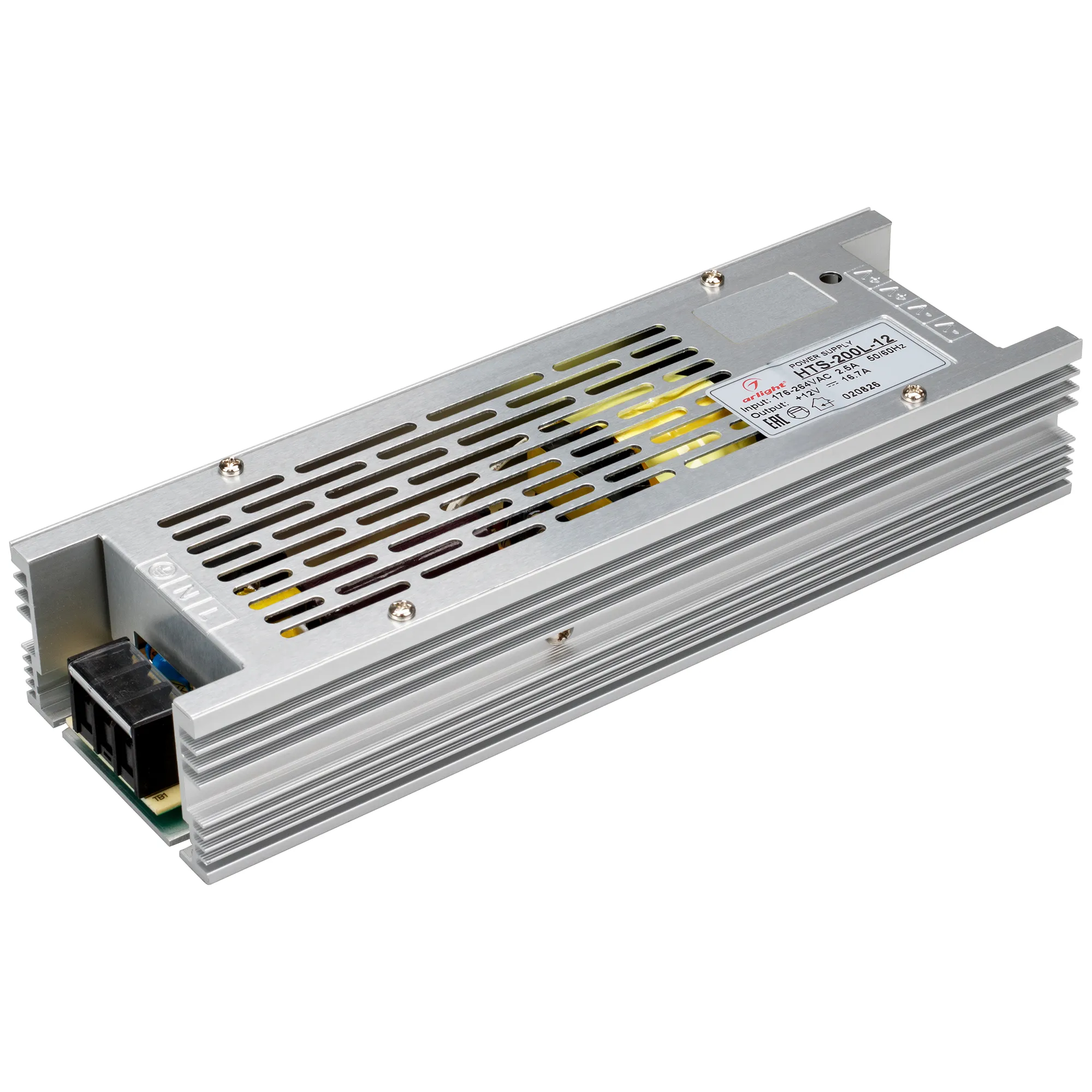 Блок питания HTS-200L-12 (12V, 16.7A, 200W) (Arlight, IP20 Сетка, 3 года) - Изображение