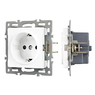 Механизм электрической розетки SCT-MEU1-PL-WH (250V, 16A) (Arlight, -) - Изображение