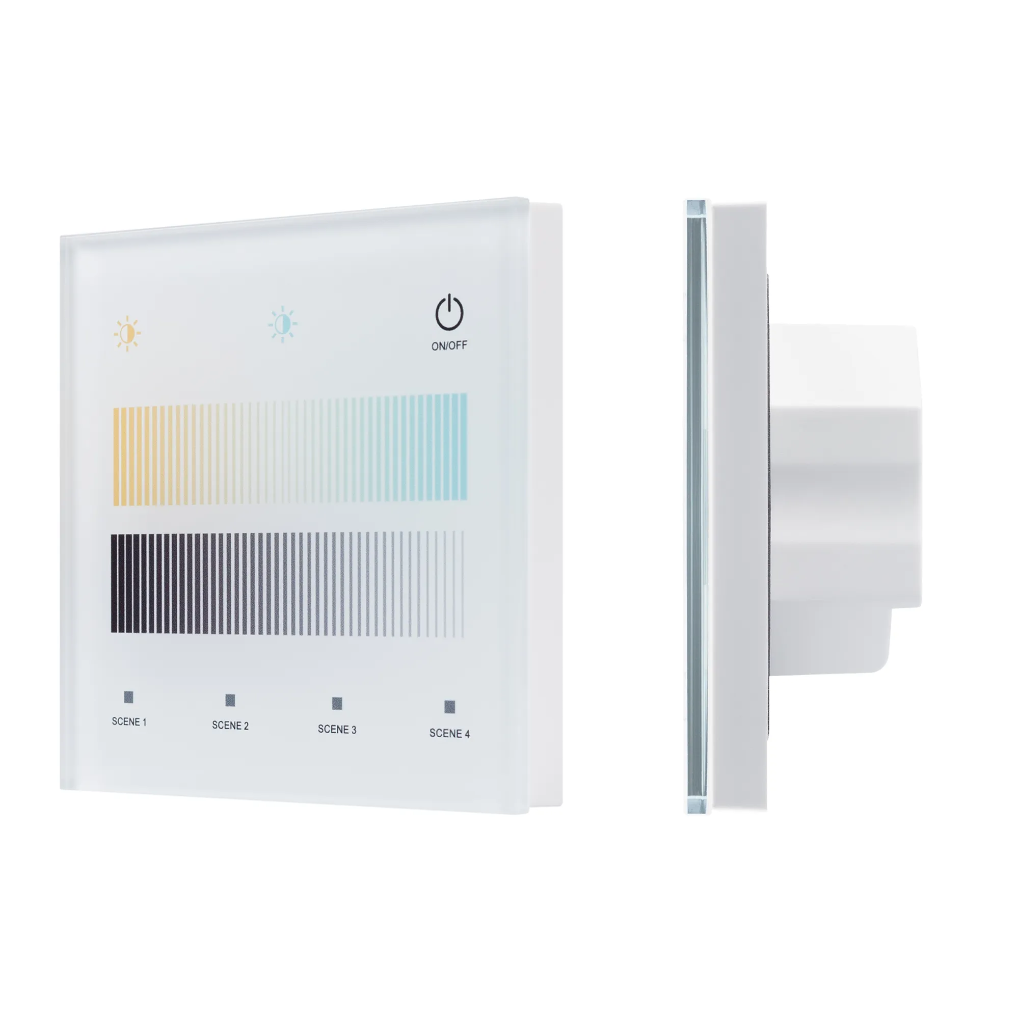 INTELLIGENT ARLIGHT Сенсорная панель SMART-DALI-301-11-1G-4SC-MIX-IN White (BUS/24V, Touch, 2.4G) (IARL, IP20 Пластик, 5 лет) - Изображение