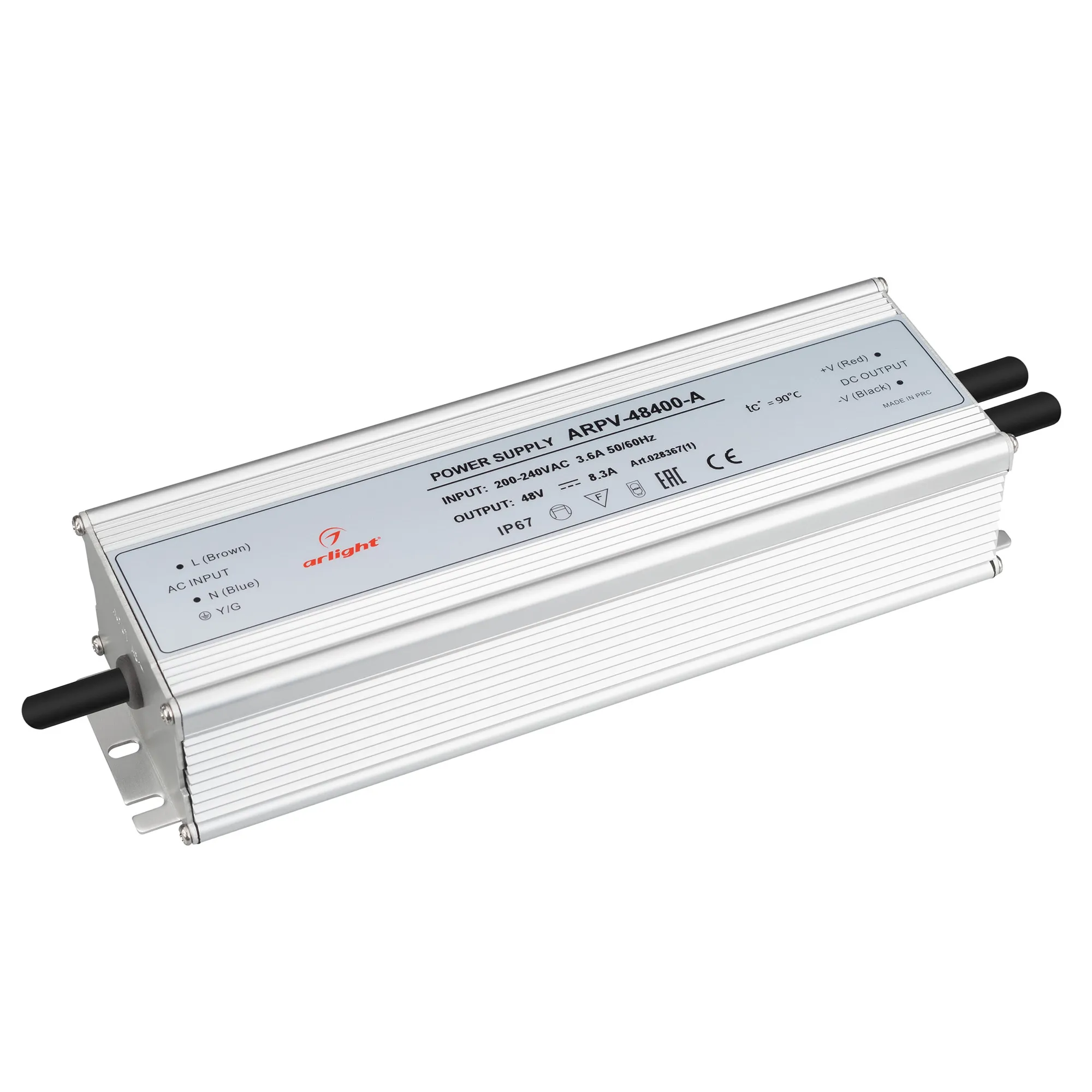 Блок питания ARPV-48400-A (48V, 8.3A, 400W) (Arlight, IP67 Металл, 3 года) - Изображение