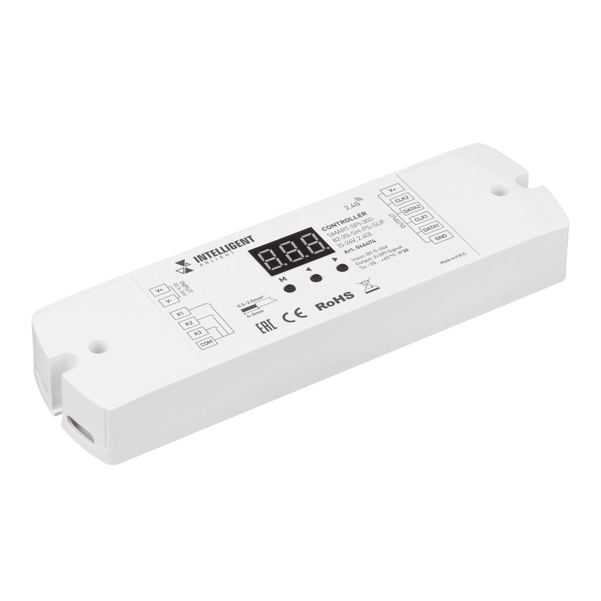 INTELLIGENT ARLIGHT Контроллер SMART-SPI-302-82-2G-SH-PS-SUF (5-24V, 2.4G) (IARL, IP20 Пластик, 5 лет) - Изображение
