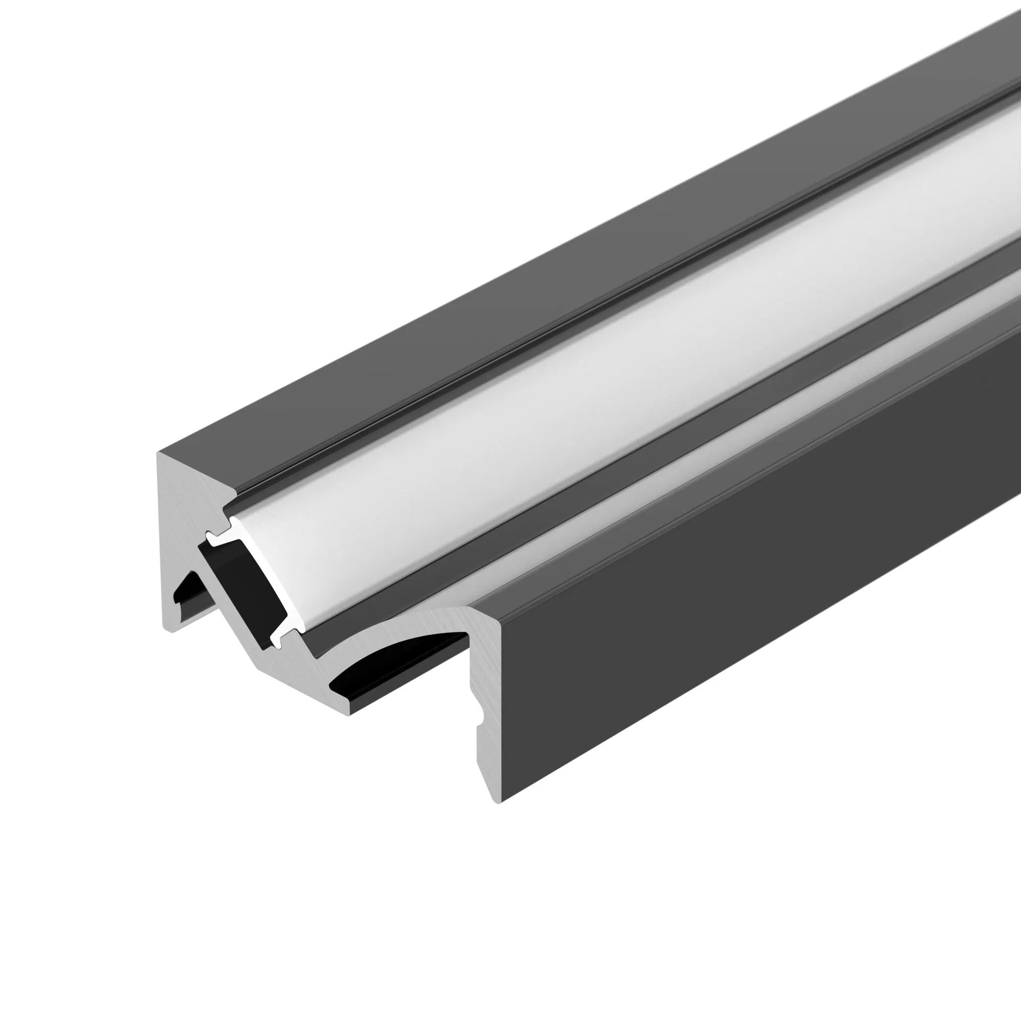 Профиль SL-BEVEL-W21-2000 ANOD BLACK (Arlight, Алюминий) - Изображение