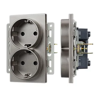 Механизм электрической розетки SCT-MEUD-PL-GR (250V, 16A) (Arlight, -) - Изображение