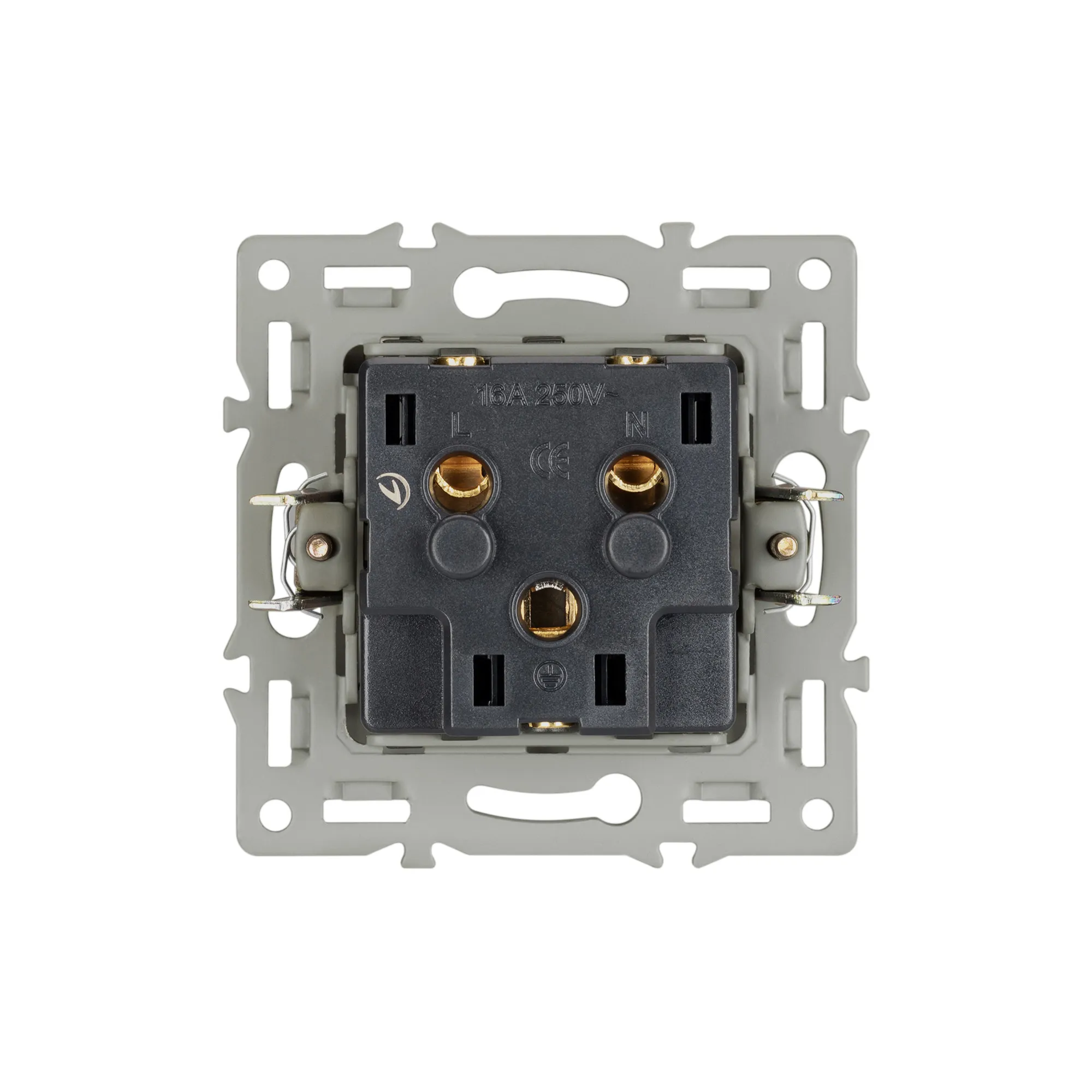 Механизм электрической розетки SCT-GP-MEU-PL-BK (250V, 16A) (Arlight, -) - Изображение