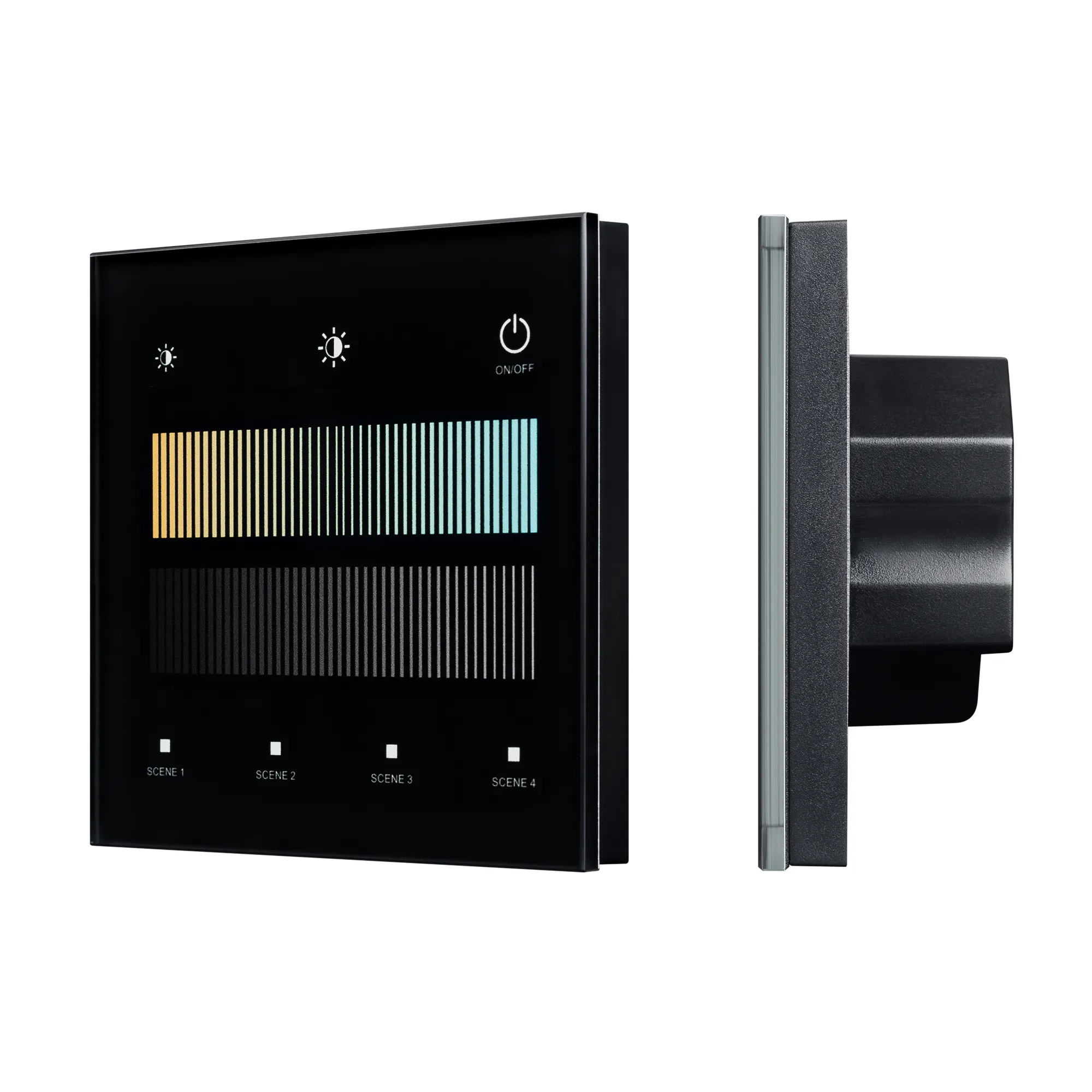 INTELLIGENT ARLIGHT Сенсорная панель SMART-DALI-301-11-1G-4SC-MIX-IN Black (BUS/24V, Touch, 2.4G) (IARL, IP20 Пластик, 5 лет) - Изображение