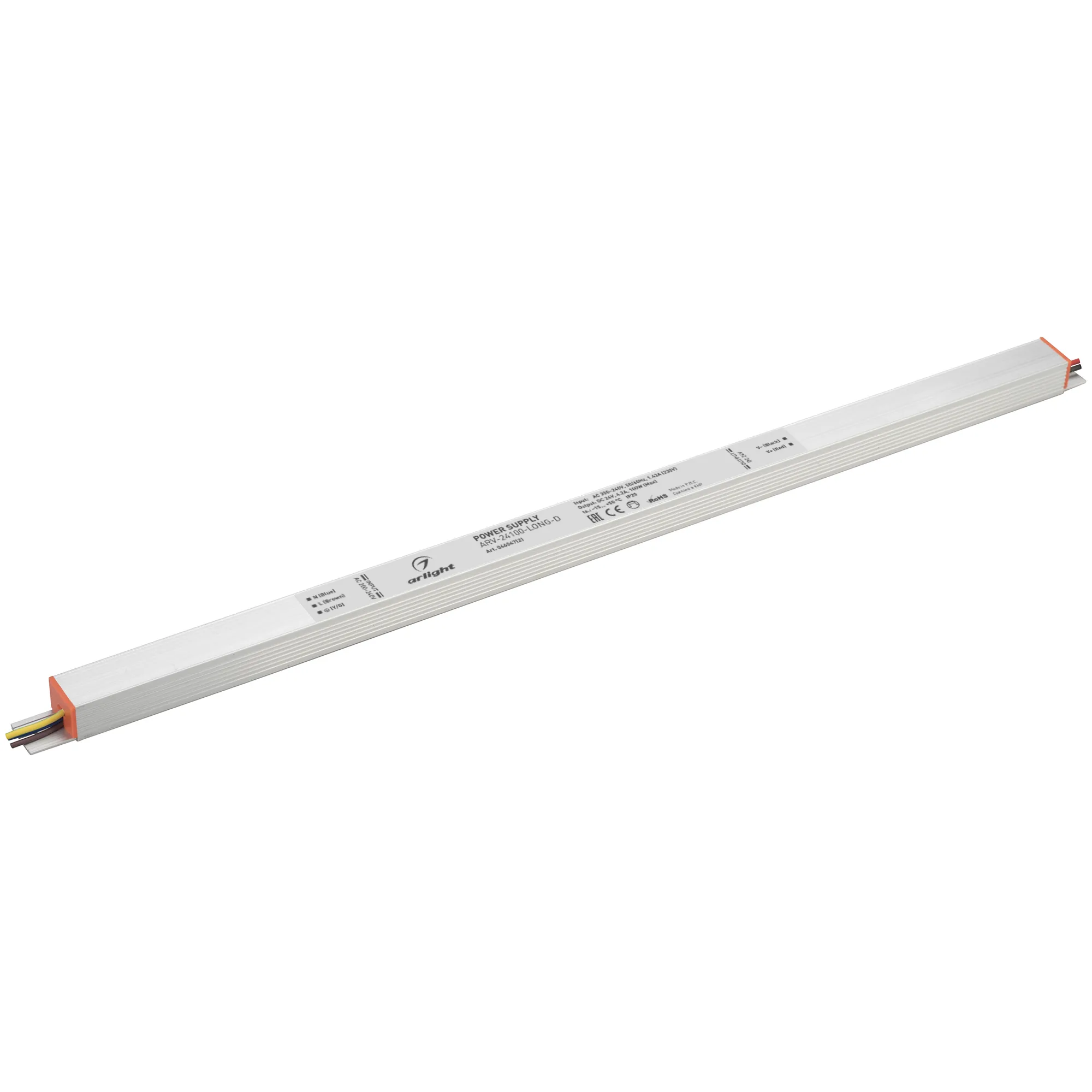 Блок питания ARV-24100-LONG-D (24V, 4.1A, 100W) (Arlight, IP20 Металл, 3 года) - Изображение