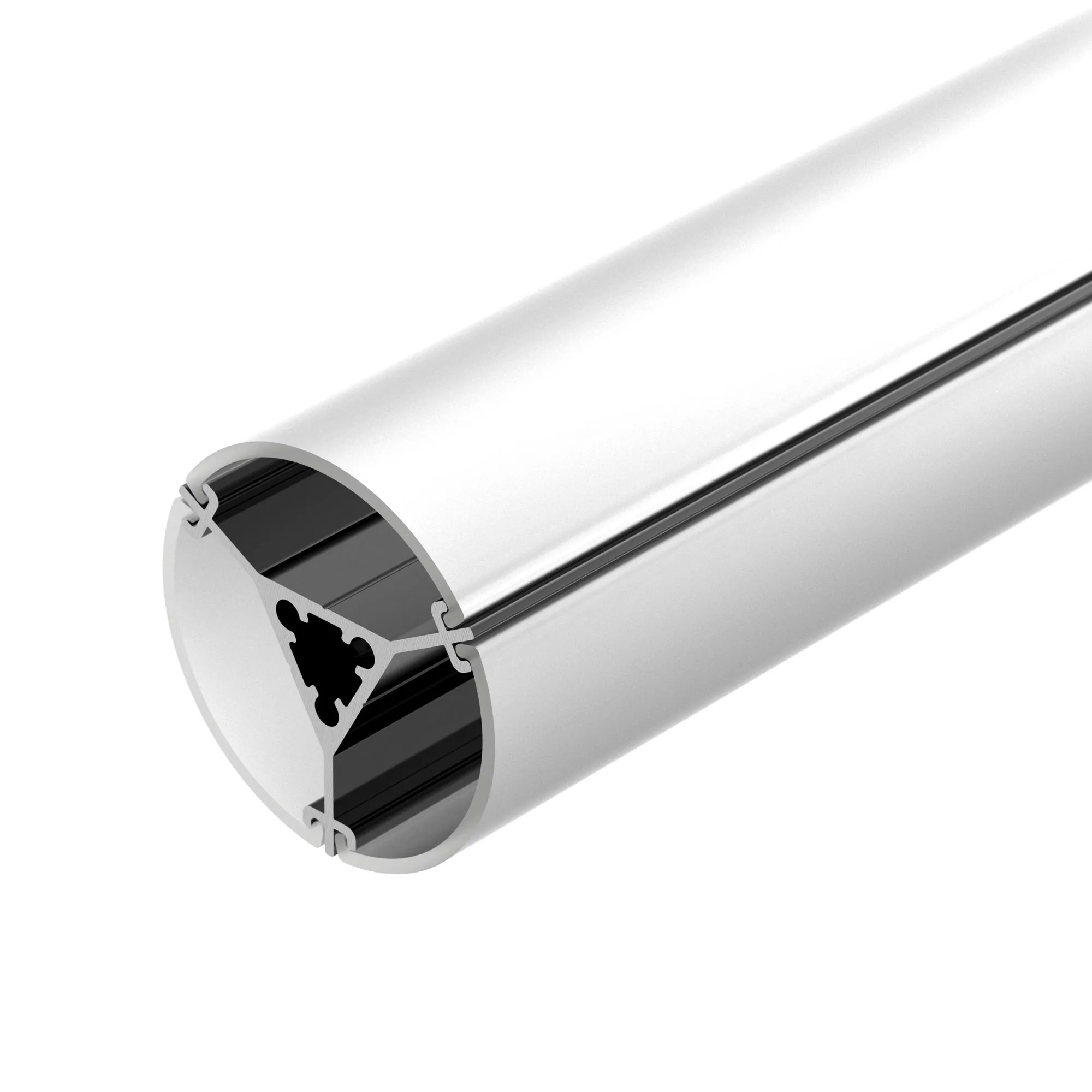 Профиль ROUND-D36-360-2500 ANOD BLACK (Arlight, Алюминий) - Изображение
