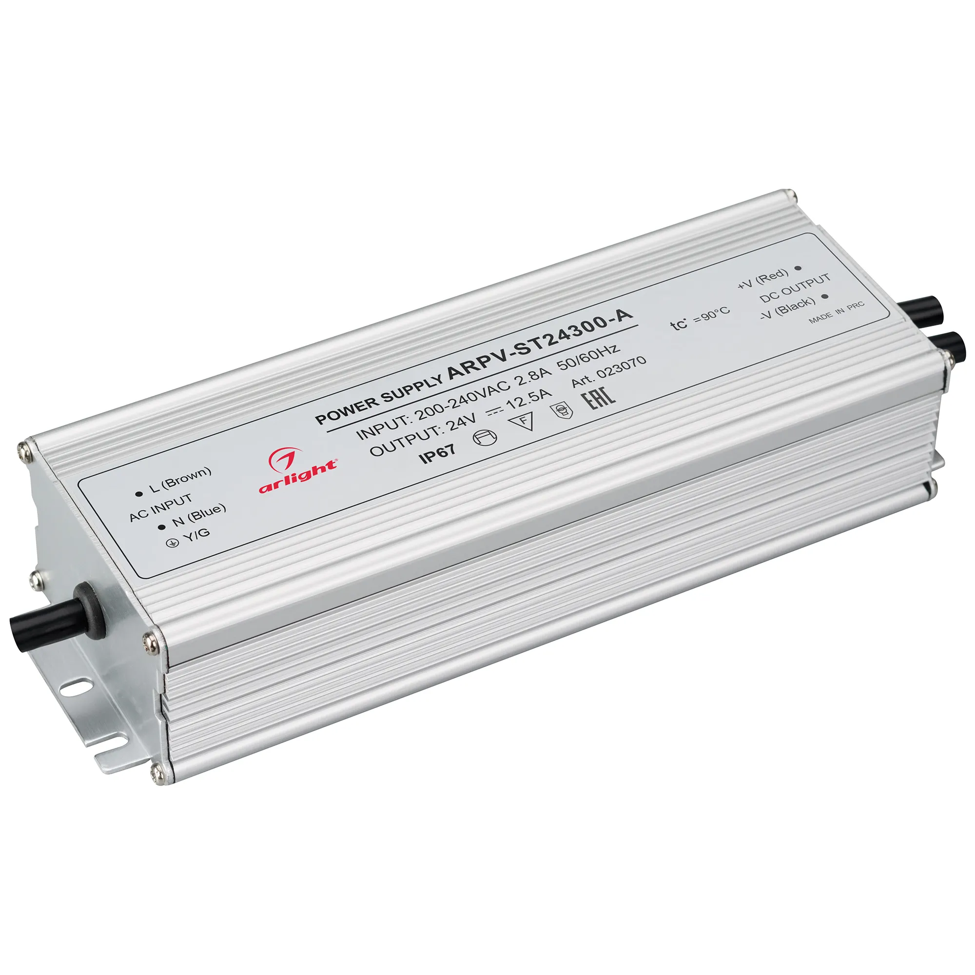 Блок питания ARPV-ST24300-A (24V, 12.5A, 300W) (Arlight, IP67 Металл, 3 года) - Изображение